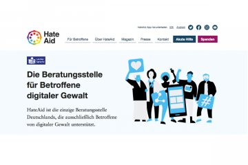 Screenshot Website HateAid